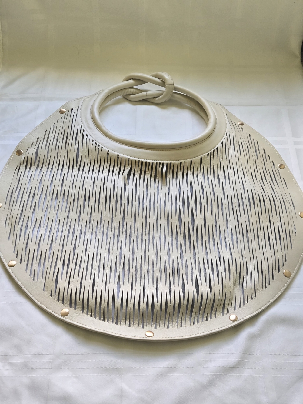 NWOT Cult Gaia Adina Large Perforated Leather Bag - Picture 5 of 13